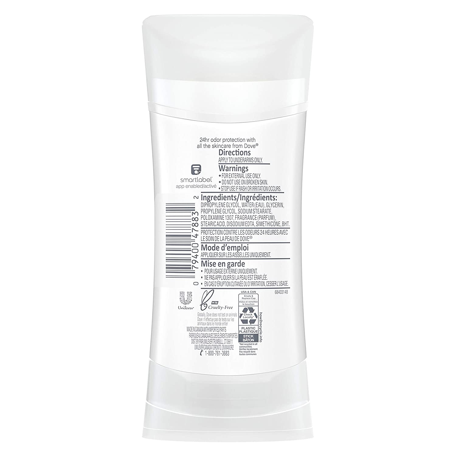 Dove Antiperspirant Deodorant Stick 48 Hour Protection And Soft And Comfortable Underarms Rose Petals Deodorant for Women, 2.6 Ounce (Pack of 4) - Image 2